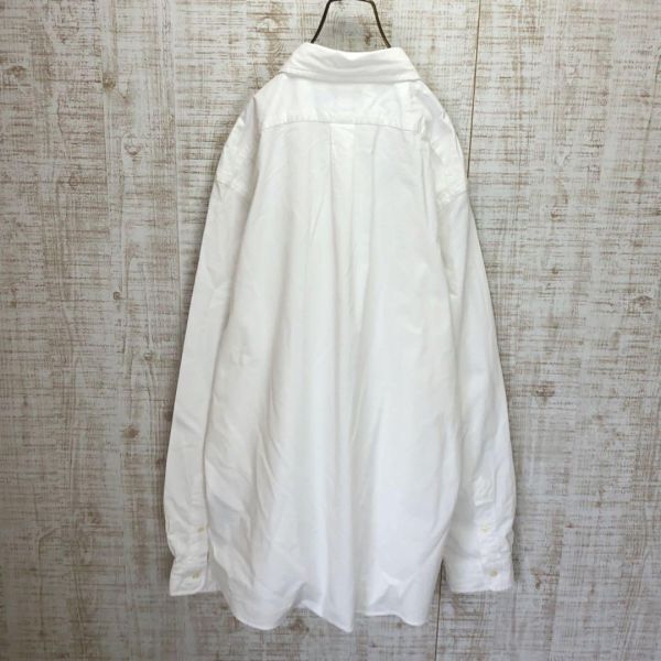 ポロ ラルフローレン ホワイトシャツ レア 白ポニー刺繍 長袖 古着 ホワイト メンズ レディース おしゃれ 4219の画像9