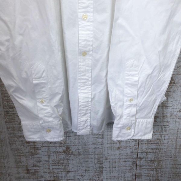ポロ ラルフローレン ホワイトシャツ レア 白ポニー刺繍 長袖 古着 ホワイト メンズ レディース おしゃれ 4219の画像8
