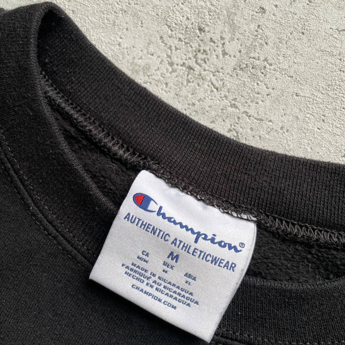 champion チャンピオン カレッジロゴ FAIRFIELD クルーネック スウェット トレーナー ブラック M_画像4