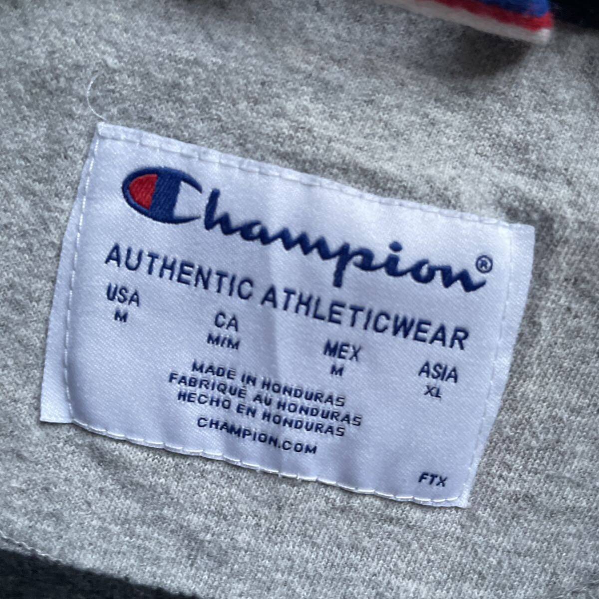 champion チャンピオン ワッペン ワンポイントロゴ クルーネック スウェット トレーナー ブラック Mの画像4