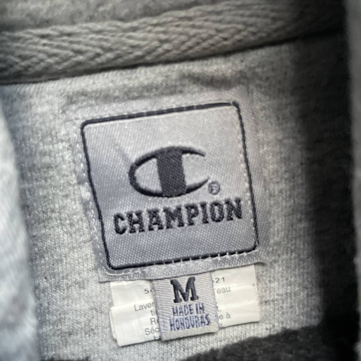 champion チャンピオン ヘビーオンス ワンポイントロゴ プルオーバー パーカー ブラック M_画像7