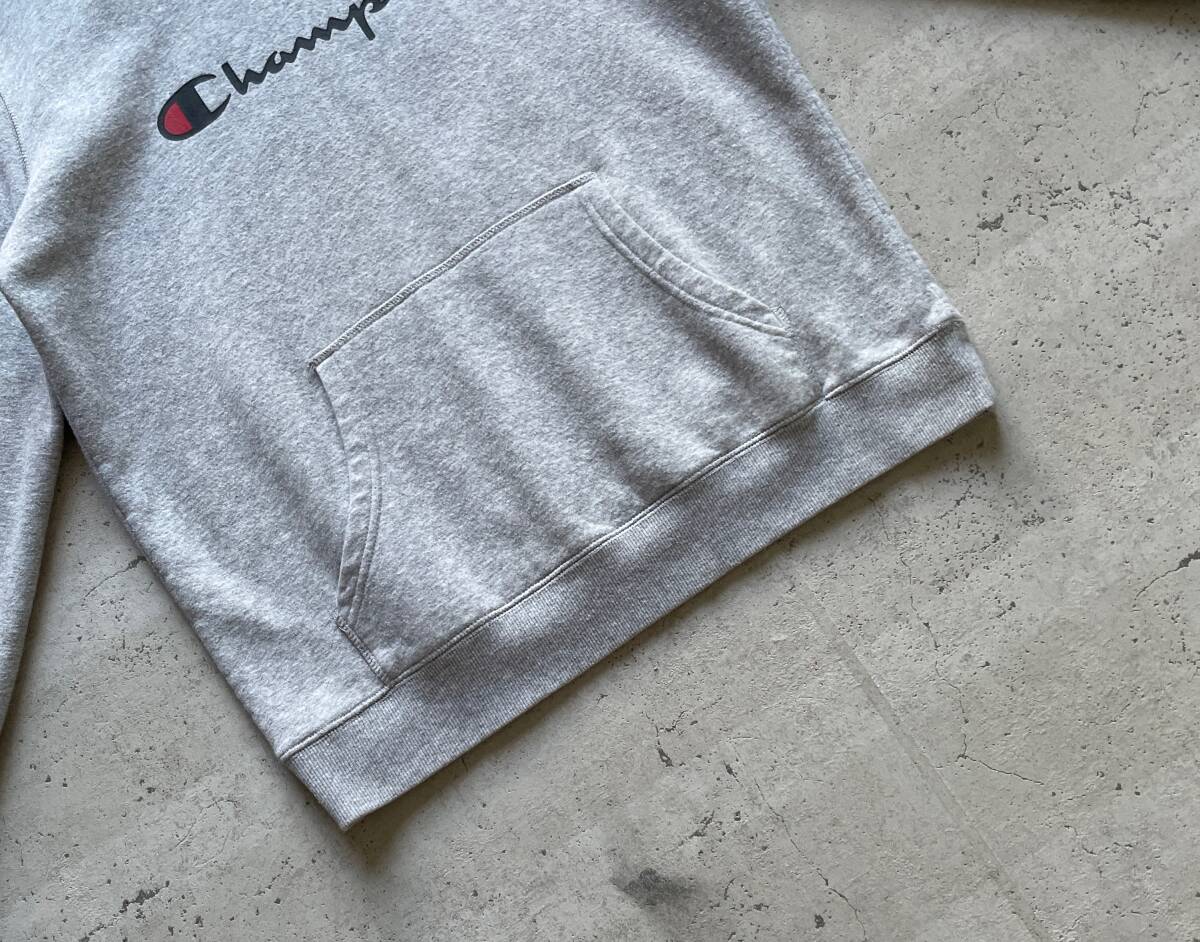 champion チャンピオン ワンポイントロゴ プルオーバー パーカー グレー Lの画像4