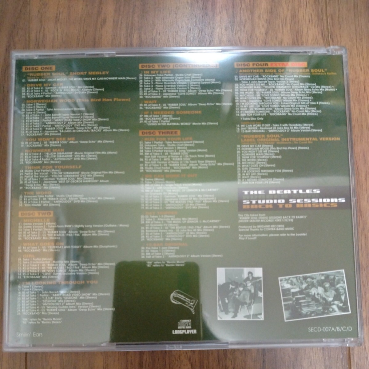 THE BEATLES / RUBBER SOUL STUDIO SESSIONS BACK TO BASICS （4CD）SMILN' EARS SECD-007A/B/C/D_画像2