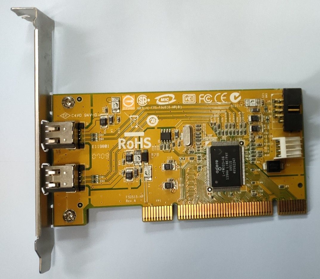PCI FireWire (IEEE 1394a) インターフェースカード