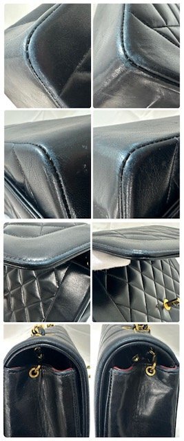 【中古品】シャネル CHANEL チェーンショルダーバッグ 黒 ラムスキン【送料別】FB0410の画像10