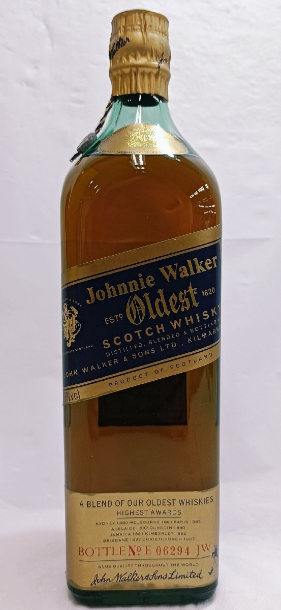 【未開栓】箱付き ジョニーウォーカー ブルーラベル オールデスト JOHNNIE WALKER Oldest1820 SCOTCHWHISKY 720ml 43％【送料別】IA0255の画像3