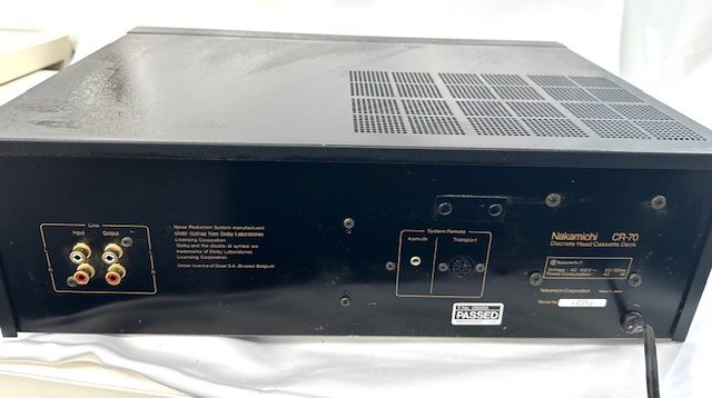 【中古品】(※動作未確認)ナカミチ Nakamichi カセットデッキ CR-70【送料別】FD1019の画像1