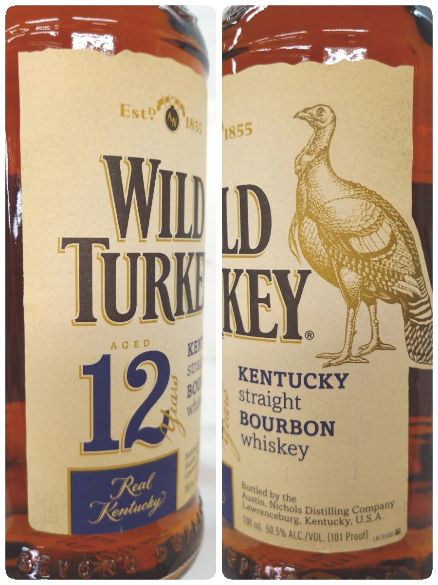 （未開栓）ワイルドターキー 12年 バーボンウイスキー WILD TURKEY BOURBON WHISKY 700ml 50.5%【送料別途】 KA1202の画像5