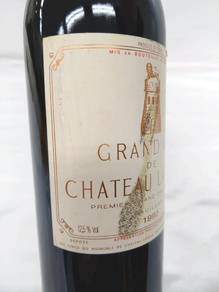 （未開栓）シャトーラトゥール 1992 ワイン CHATEAU LATOUR 750ml 12.5%【送料別途】 KA1161の画像6
