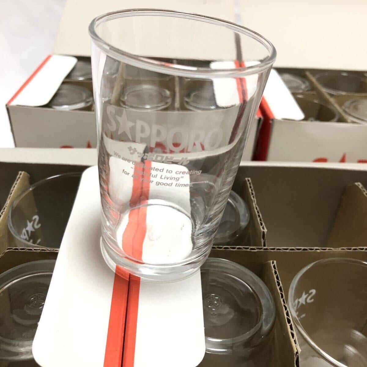 昭和レトロ サッポロビール ビール グラス 6個入り 5箱 合計30個 の画像3