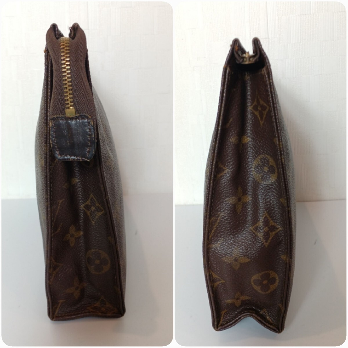 13282-02★Louis Vuitton/ルイ・ヴィトン ポッシュトワレット26 ヴィンテージ白タグ モノグラム ポーチ クラッチバッグ★の画像3