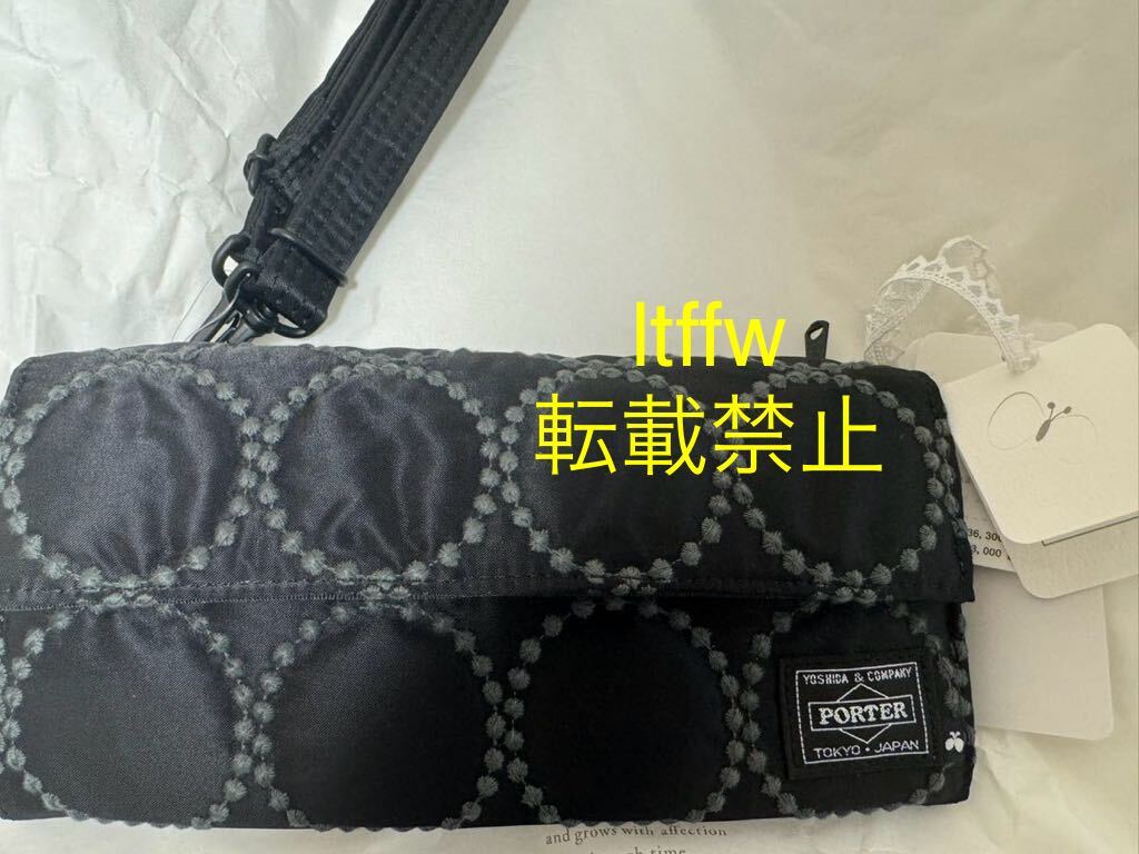 新品 PORTER minaporhonen コラボ long wallet ブラックグレーの画像2