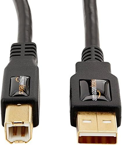 ブラック 1.8m ベーシック USB2.0 ケーブル USB-A to USB-B プリンター対応 タイプAオス - タイプBオ_画像2