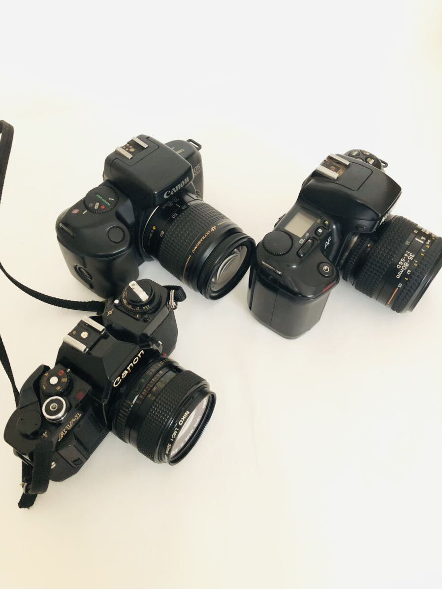 Canon Nikon キャノン ニコン カメラ 3台 まとめ F-601 AV-1 EOS750QD 動作未確認の画像8