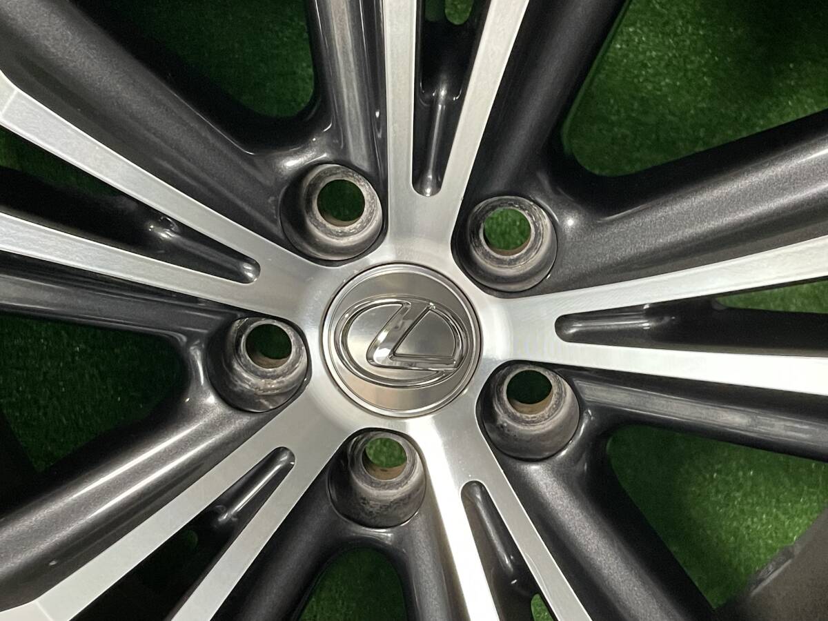 良品 LEXUS RX450h RX200t Fスポーツ 純正 20インチ ホイール 20x8J +30 BRIDGESTONE DUELER H/L 235/55R20 2021年製 バリ山の画像7