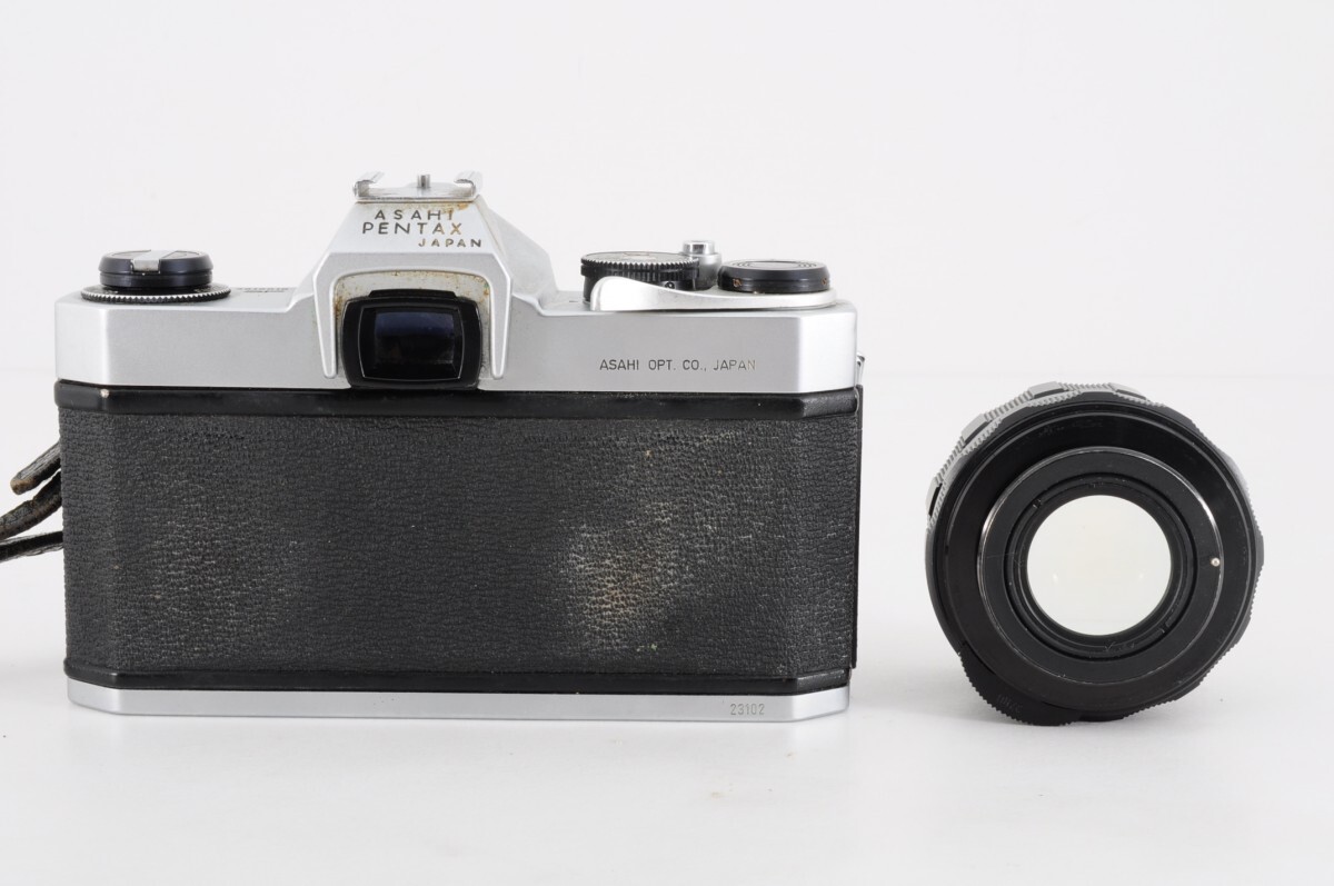 ASAHI アサヒ PENTAX ペンタックス SPOTMATIC Super-Takumar スーパータクマー F1.8 55mm ケース キャップ付 カメラ 動作品 RK-935M/105の画像3