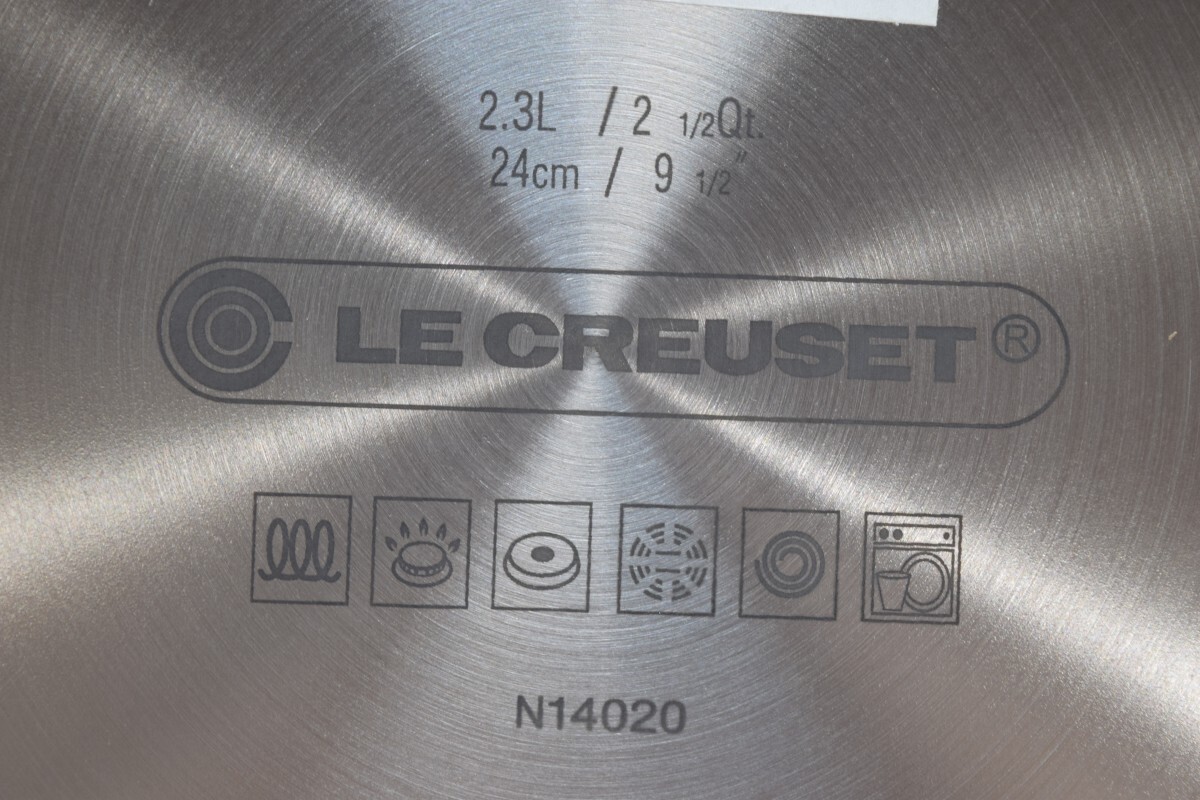 未使用 LE CREUET ルクルーゼ シャロー キャセロール マルチパン ガラス蓋付き 元箱付 両手鍋 2.3L 24㎝ 両手鍋 鍋 調理器 料理 RL-31N/607_画像6