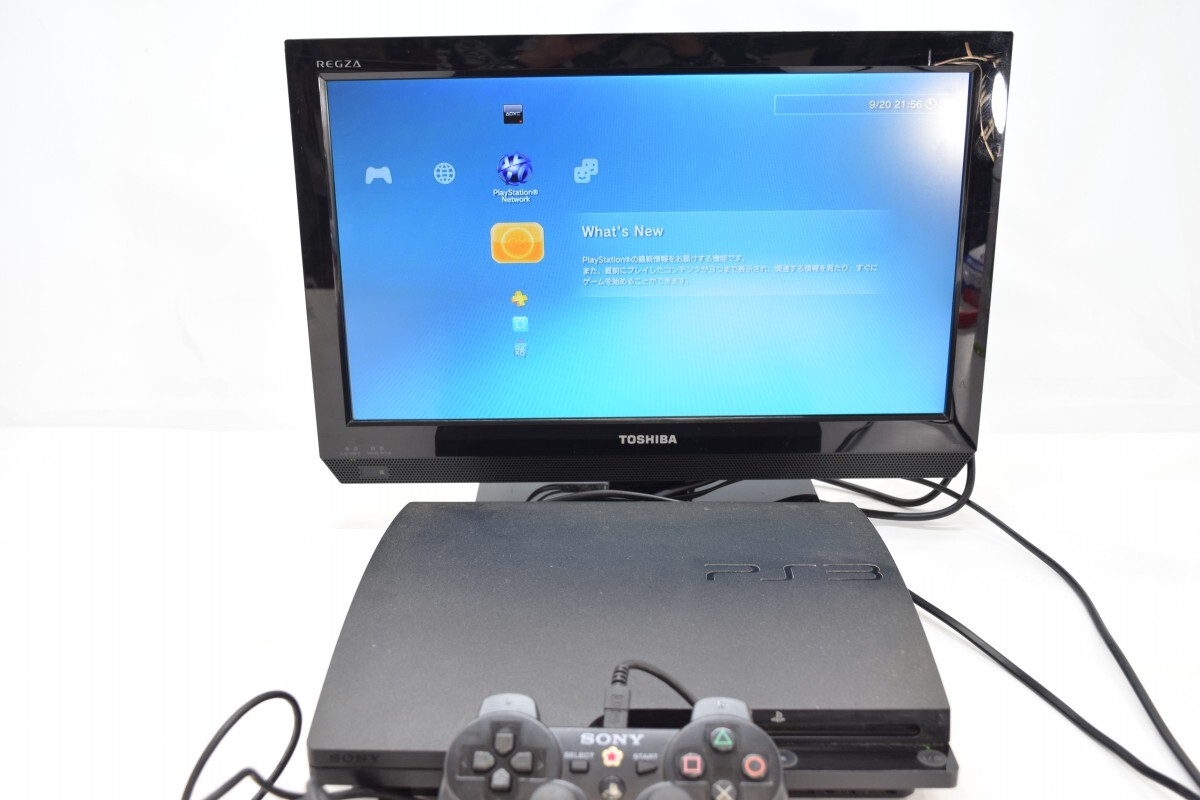 PS3 本体 160GB CECH-3000A チャコール・ブラック 動作品 SONY ソニー ゲーム機 コントローラー テレビゲーム ゲーム RL-389Zの画像2