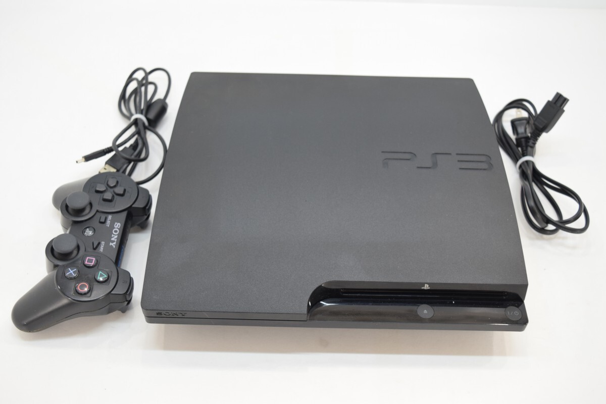 PS3 本体 320GB CECH-3000B チャコール・ブラック 動作品 SONY ソニー ゲーム機 コントローラー テレビゲーム ゲーム RL-387Z_画像1