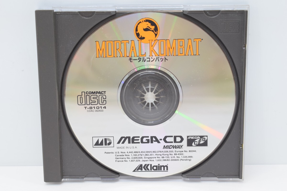 MCD メガCD モータルコンバット完全版 神拳降臨伝説 MORTAL KOMBAT 取説付 動作品 Aklaim アクレイムジャパン アクション RL-397T/000_画像3