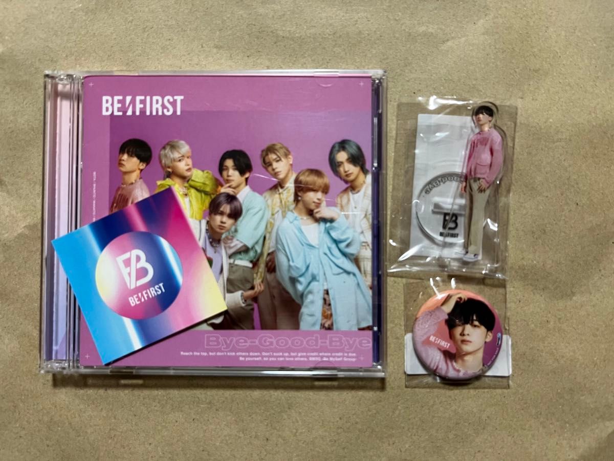 【未再生】BE:FIRST Bye-Good-Bye CD+DVD ミニアクリルスタンド+缶バッジ+ステッカーセット RYUHEI