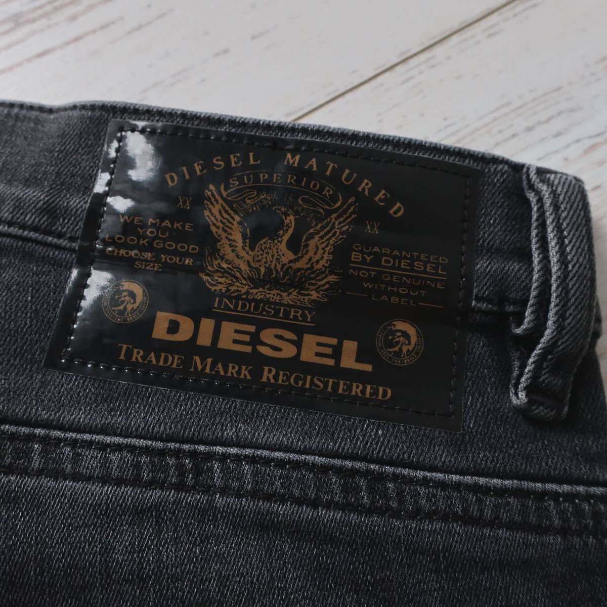 新品 DIESEL ジョグジーンズ スリム スキニー スウェットデニム ストレッチ ジーンズ タイト 黒 ブラック ディーゼル メンズ W29 Sサイズ 