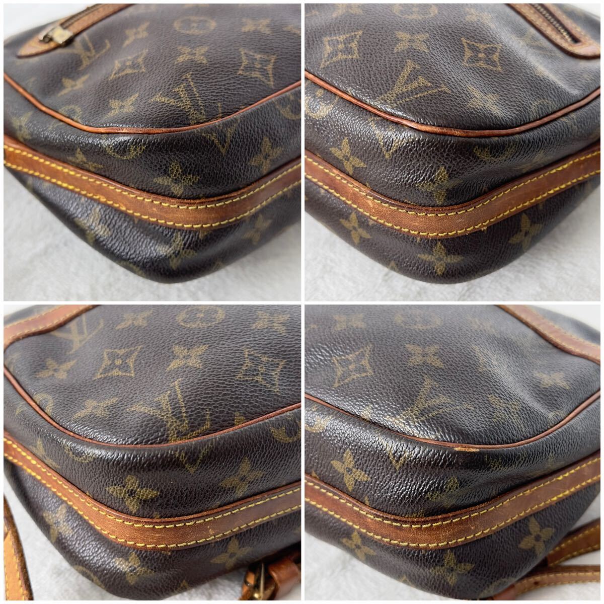 1円〜★LOUIS VUITTON ルイヴィトン サンリス ショルダーバッグ モノグラム 斜め掛け M51222 レザー ブラウン PVC レザー_画像5