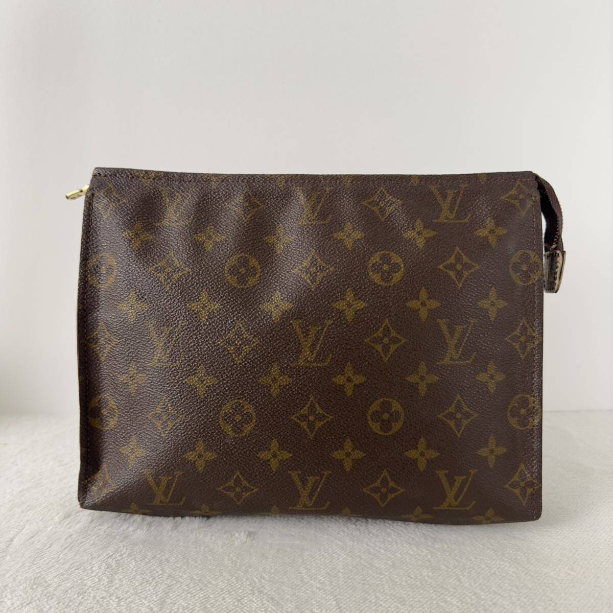 1円〜★LOUIS VUITTON ルイヴィトン モノグラム ポッシュトワレット26 M47542 LV セカンドバッグ ポーチ クラッチバッグ ブラウン pvcの画像2