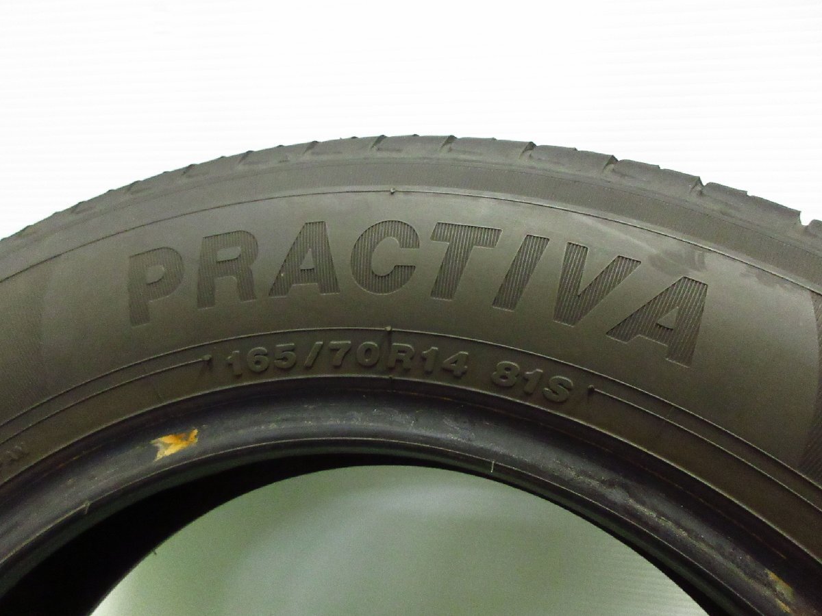 走行極少 4本 PRACTIVA 165/70R14 イエローハットxヨコハマ コラボモデル 2022年製造 4本セット 札幌市 タイヤ交換OK_画像6