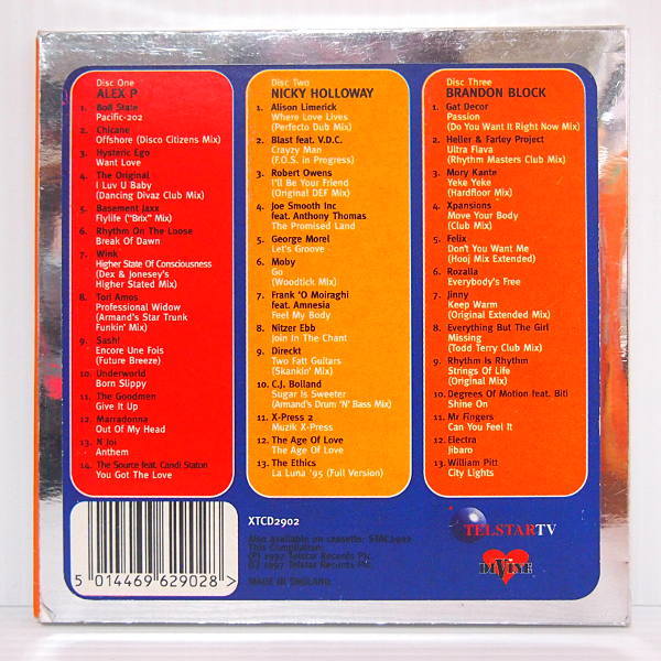 送料無料 即決 599円 CD 634 輸入盤 3枚組 A Decade of IBIZA 1987~1997 全40曲収録 ALEX P NICKY HOLLOWAY BRANDON BLOCK _画像2
