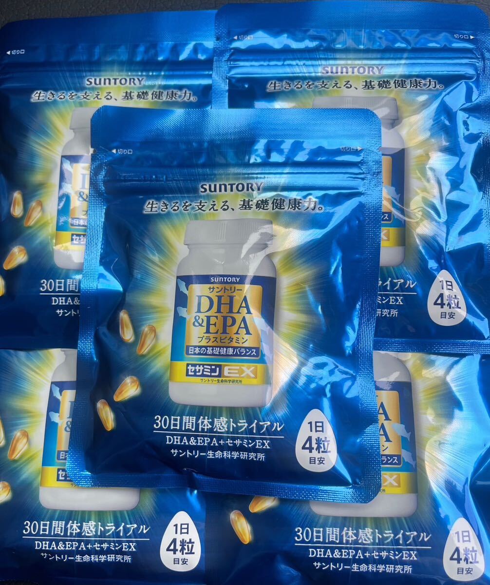 [ new goods ]5 piece set Suntory * sesamin EX*DHA&EPA plus vitamin 