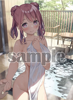 新品本物 カントク WSB1タペストリー/5年目の放課後 いっしょに露天風呂 軸中心派 タペストリー