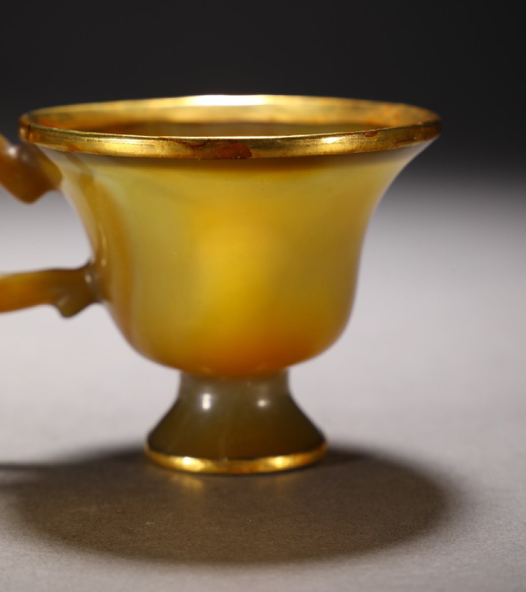 【安】清時代 瑪瑙包金杯 極細工 古置物 古擺件 中国古美術 古美味 時代物 古董品 372_画像3