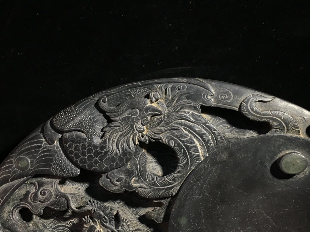 [ cheap ] Kiyoshi era . raw (..). edge stone carving dragon ..... edge .. paper tool stationery superfine . China old fine art old beautiful taste era thing old . goods 485