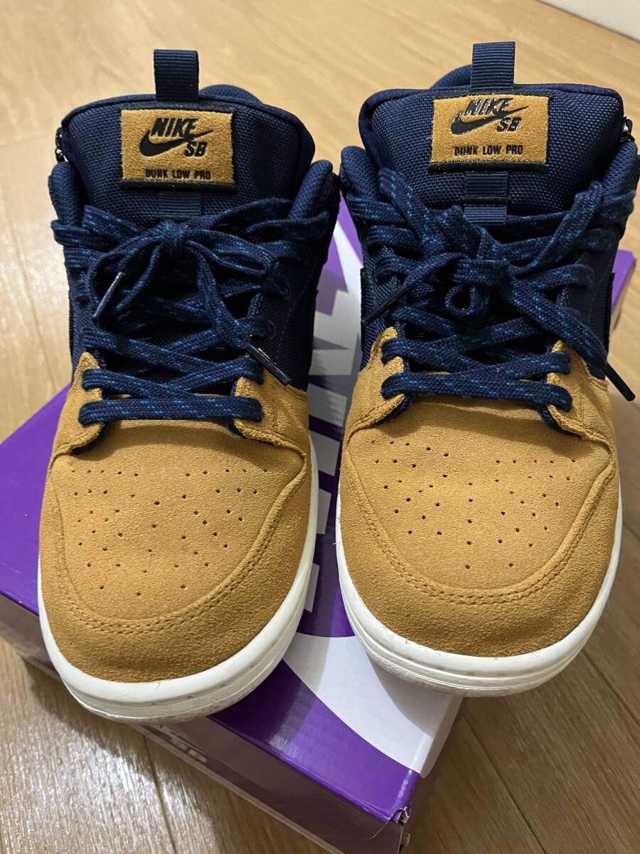 美中古 NIKE SB DUNK LOW "DESERT OCHRE AND MIDNIGHT NAVY" DX6775-400 　aj1_画像3