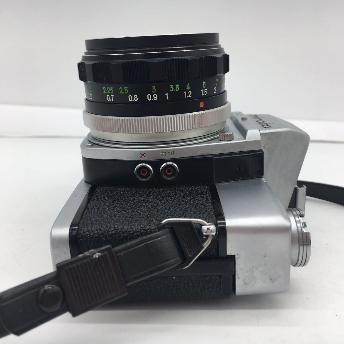 ミノルタ MINOLTA SRT101 一眼レフ フィルム カメラ / レンズ MC ROKKOR-PF 1.7 / f=55mm 専用カバー・説明書・元箱付属 動作未確認の画像6