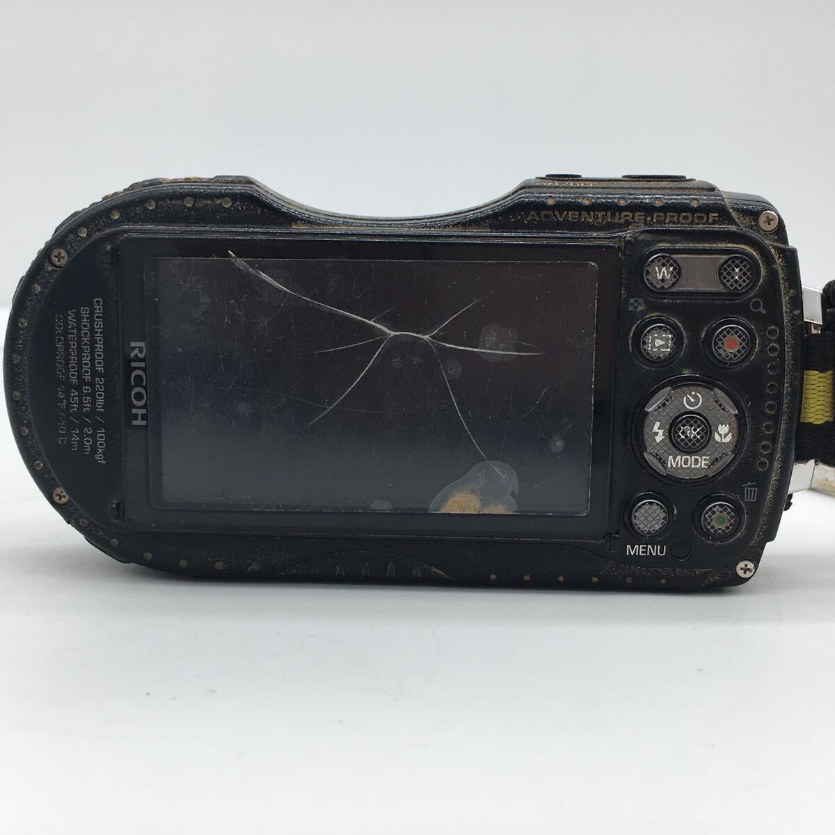 RICHO Ricoh WG-4 цифровая камера желтый цвет водонепроницаемый ударопрочный аккумулятор приложен работоспособность не проверялась 