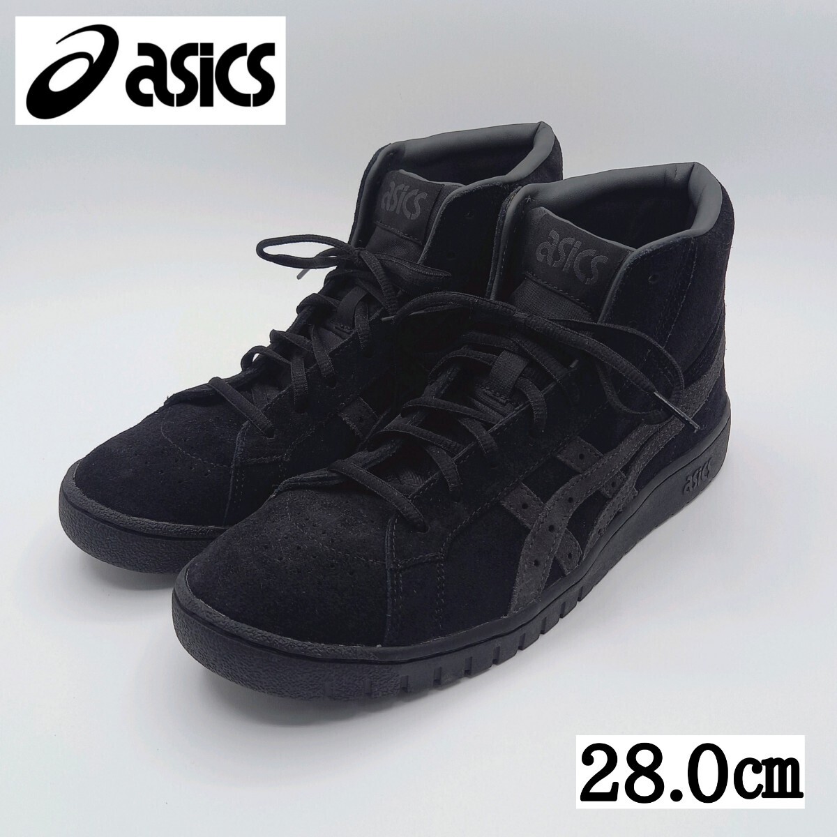 【美品】ASICS asics アシックス gel ptg mt スエード 黒 ブラックハイカット スニーカー 27cm 27センチの画像1