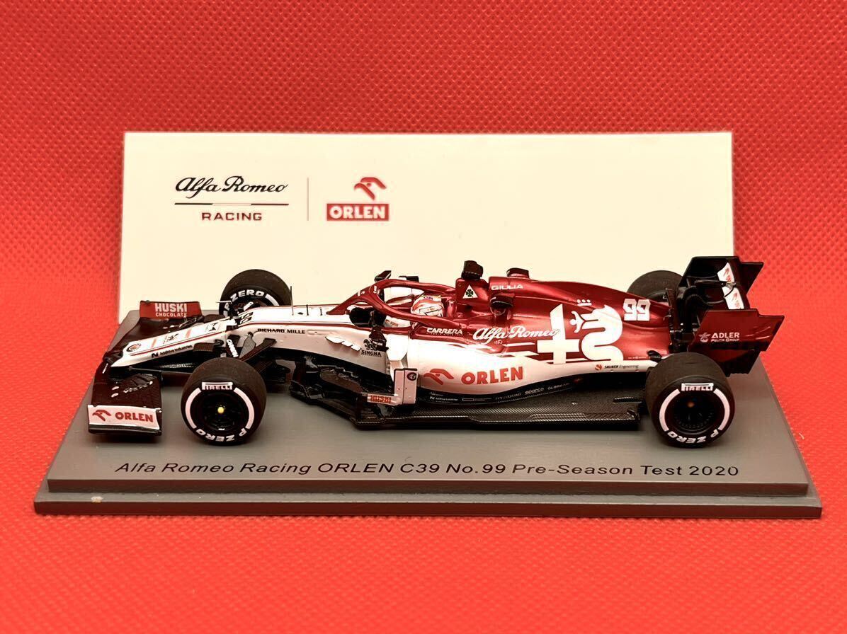 スパーク 1/43 Spark Alfa Romeo Racing Orlen C39 Alfa Romeo Sauber F1 Team Barcelona Test 2020 Antonio Giovinazzi #99 S6453 の画像4