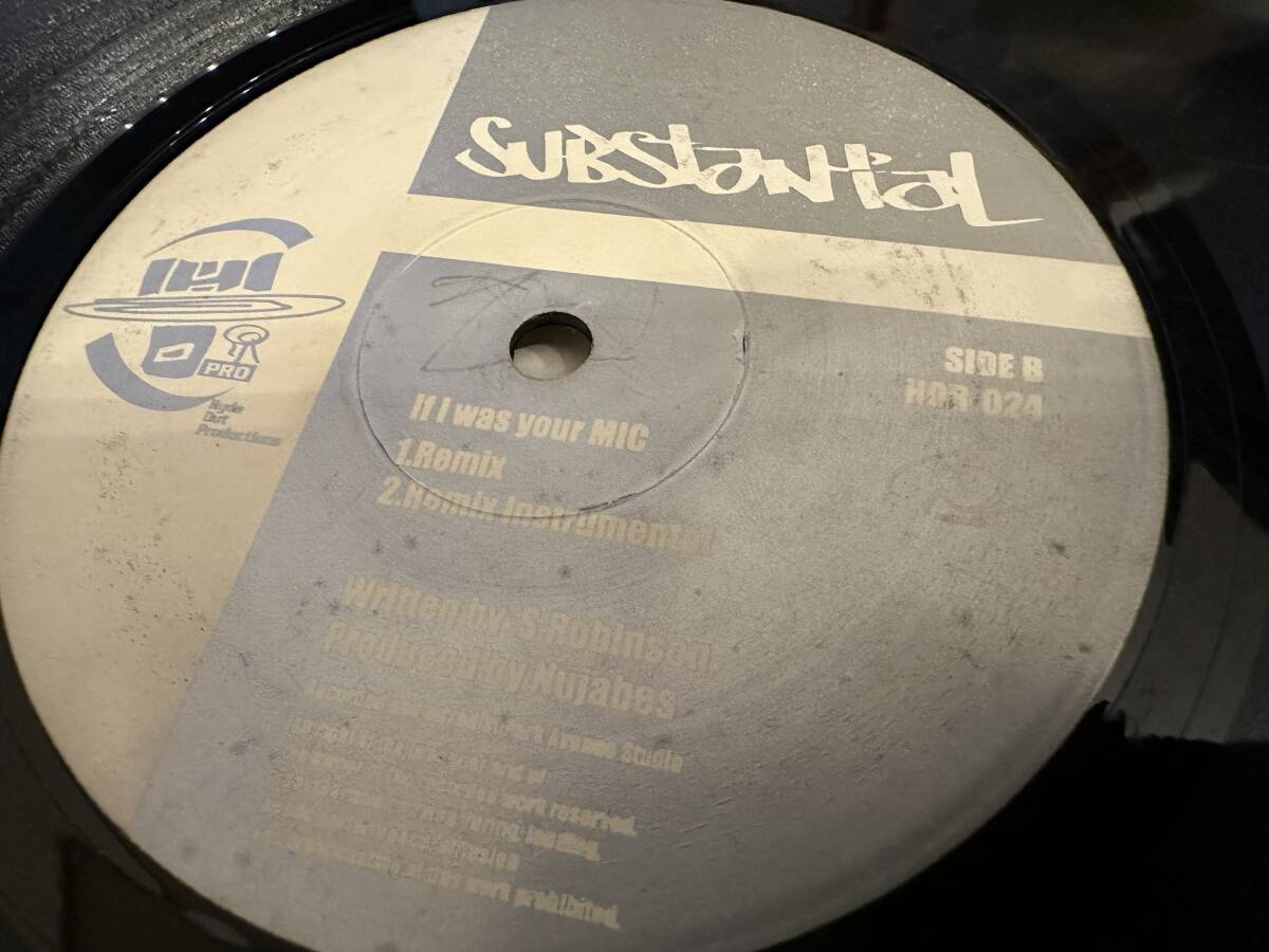 12”★Substantial / If I Was Your MIC / アングラ！Nujabesの画像2