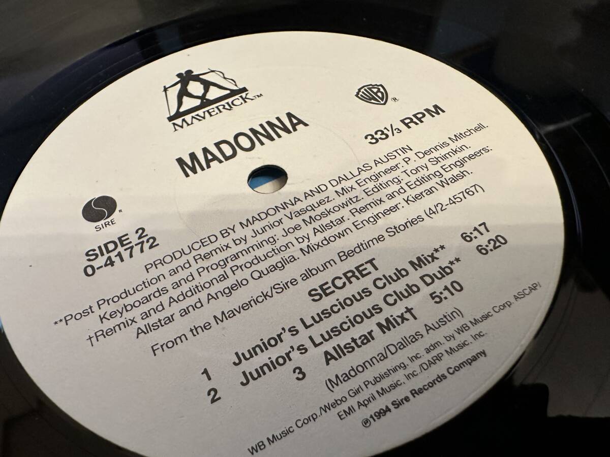 12”★Madonna / Secret / ヴォーカル・ハウス・ミックス！の画像1