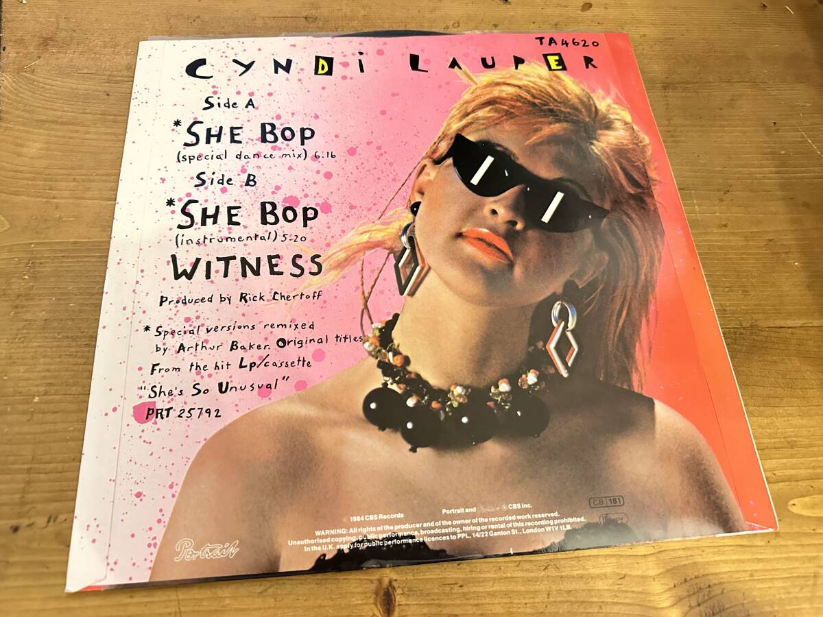 12”★Cyndi Lauper / She Bop / シンセ・ポップ・ディスコ！の画像2