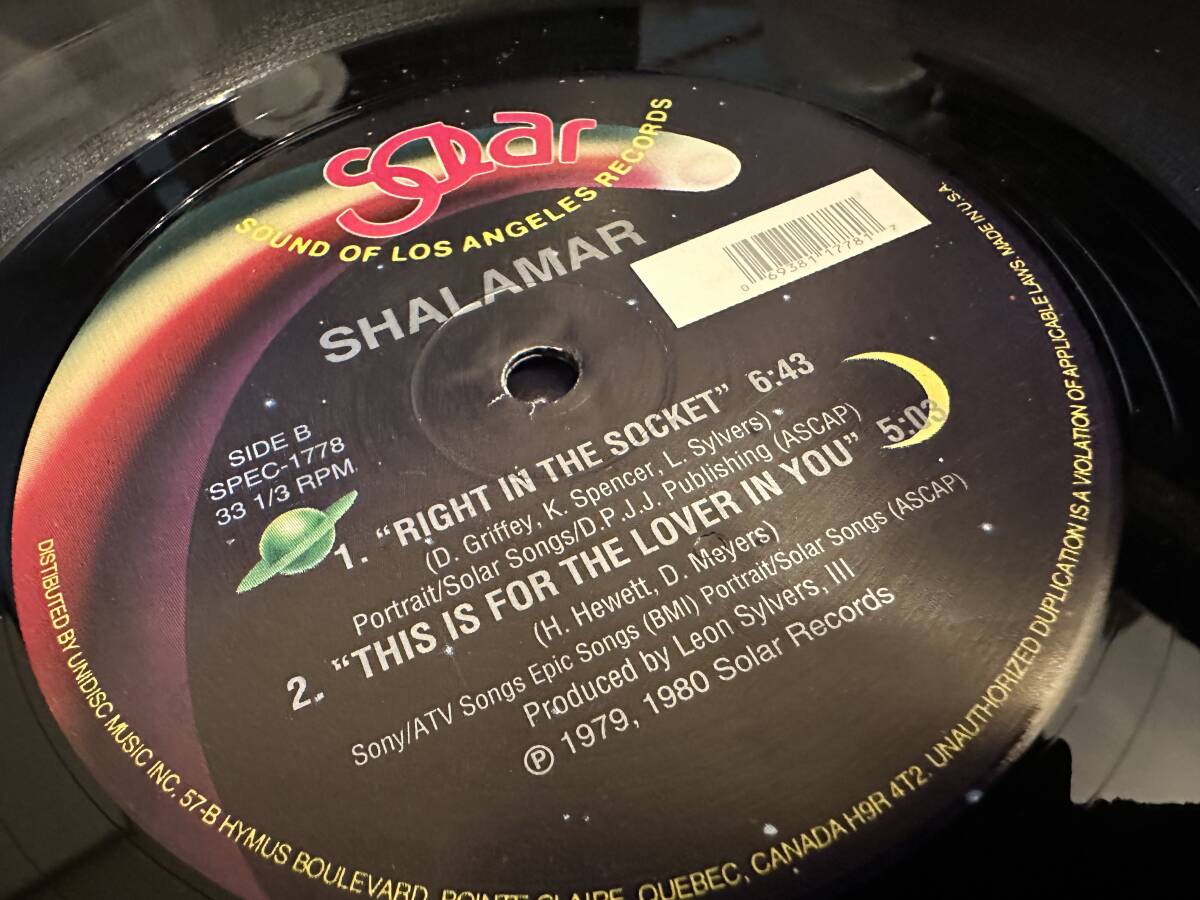 12”★Shalamar / A Night To Remember / I Don't Wanna Be The Last To Know / Right In The Socket / This Is For The Lover In Youの画像1