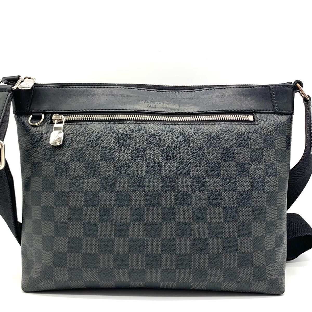 1円●高級品●LOUIS VUITTON ルイヴィトン ダミエグラフィット ミックPM NM N40003 メッセンジャーバッグ ショルダーバッグ 黒 メンズの画像2