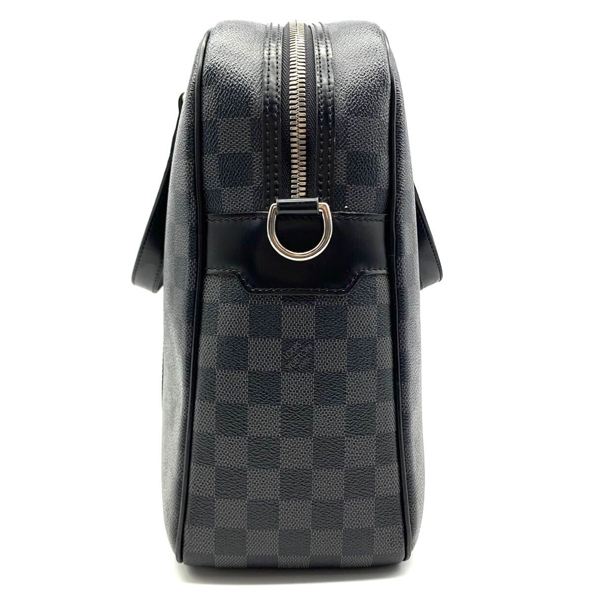 1円●極美品●LOUIS VUITTON ルイヴィトン ダミエグラフィット ヨーン ビジネスバッグ ブリーフケース ボストンバッグ N48118 黒 メンズの画像5