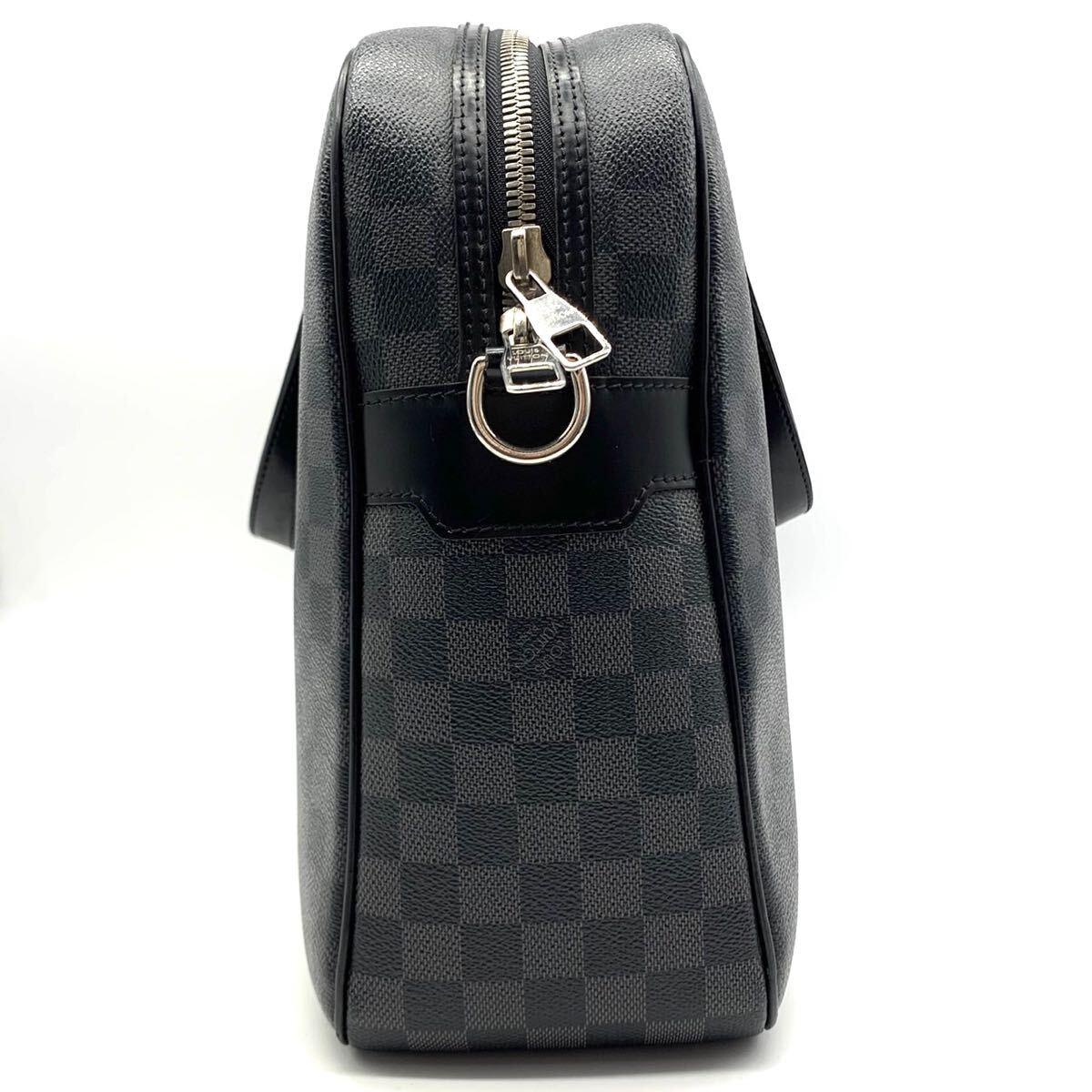 1円●極美品●LOUIS VUITTON ルイヴィトン ダミエグラフィット ヨーン ビジネスバッグ ブリーフケース ボストンバッグ N48118 黒 メンズの画像4