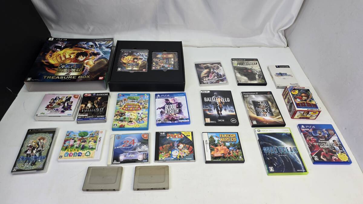 [1424]1 jpy ~ game soft ONE PIECE sea . peerless 2to leisure box .. forest Vaio hazard BATTLEFIELD etc. various not yet moving . junk 