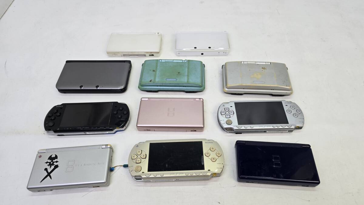 【1437】1円~ ゲーム機 まとめ Nintendo 3DS 3DS LL DS lite SONY PSP PSP-1000 PSP-2000 PSP-3000 11点セット 未動確 ジャンク品_画像1