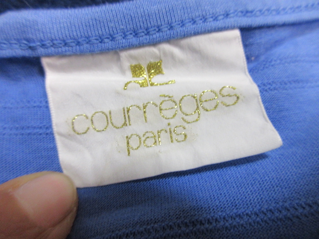 courreges クレージュパジャマ・昭和レトロ古着・ルームウエア・部屋着・ロゴ刺繍入り tシャツ素材で楽の画像7