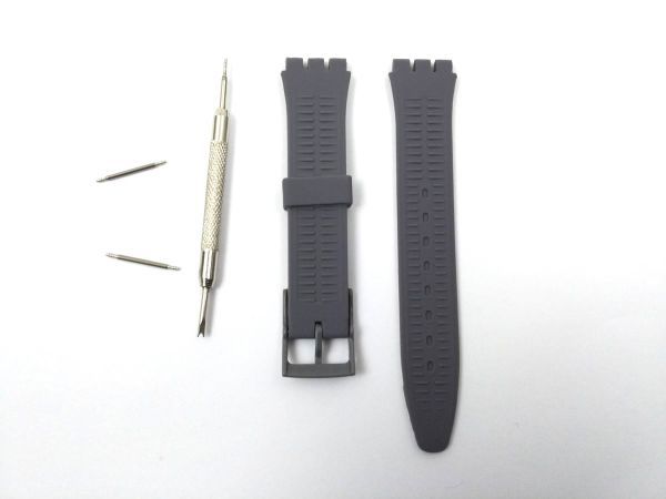 swatch для   силиконовый  резина  ремень   для замены  наручные часы  ремень  17mm   серый 
